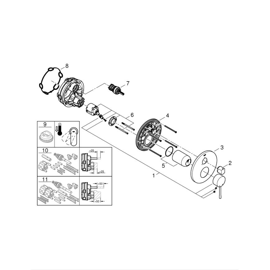 GROHE 24092001 - Misturador ESSENCE cromado brilhante