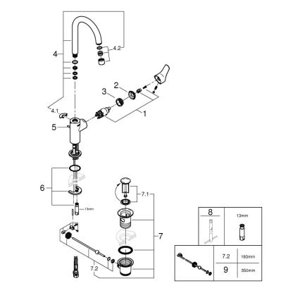 GROHE 24203002 - Misturadora de lavatório START tamanho L cromo brilhante