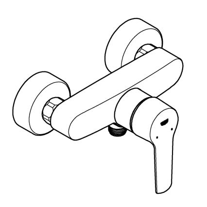 GROHE 242082432 - Misturador de duche START DN 15 preto