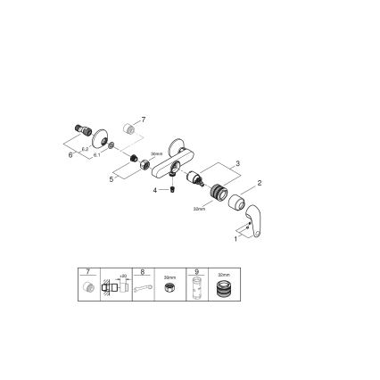 GROHE 24333001 - Misturador de duche SWIFT DN 15 cromado brilhante