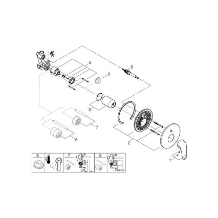 GROHE 24336001 - Misturador de banheira SWIFT DN 15, cromado brilhante