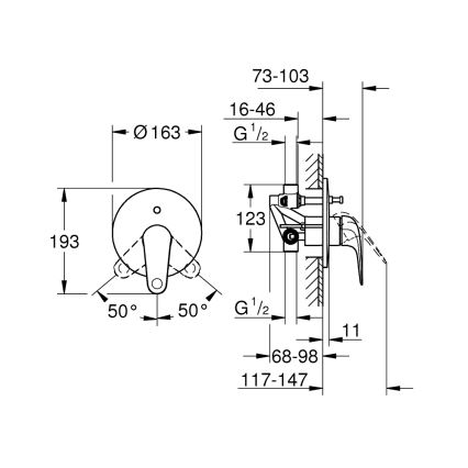 GROHE 24336001 - Misturador de banheira SWIFT DN 15, cromado brilhante