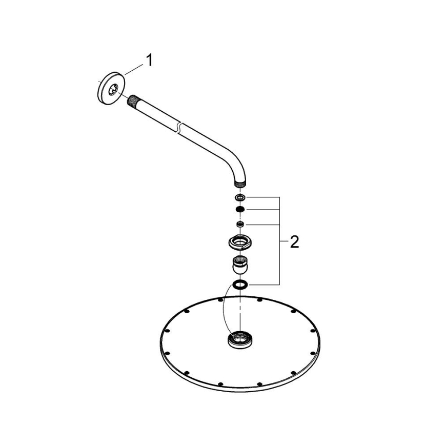 GROHE 26066AL0 - Cabeça de duche RAINSHOWER COSMOPOLITAN 310 380 mm grafite