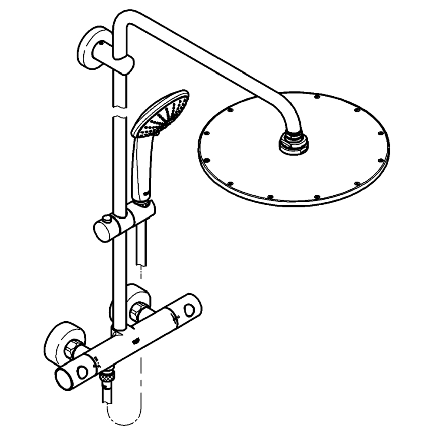 GROHE 26075GL0 - Sistema de duche EUPHORIA SYSTEM 310 450 mm dourado