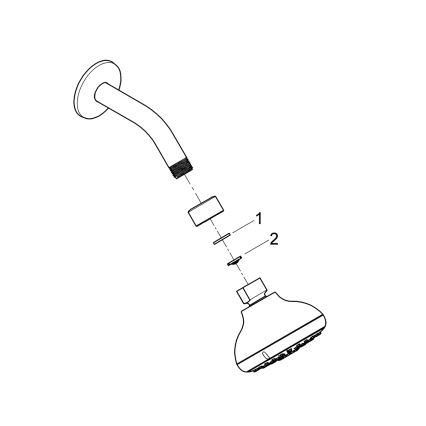 GROHE 26088001 - Cabeça de chuveiro TEMPESTA 100, 100 mm, acabamento cromado brilhante