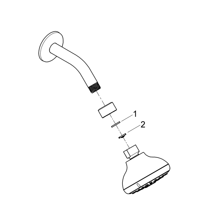 GROHE 26088001 - Cabeça de chuveiro TEMPESTA 100, 100 mm, acabamento cromado brilhante