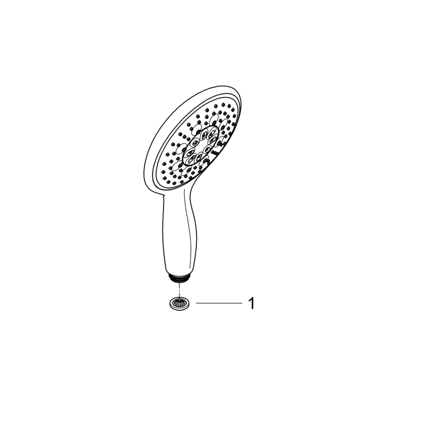 GROHE 26107000 - Duche de mão VITALIO RAIN 130 mm, cromado brilhante