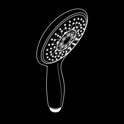 GROHE 26107000 - Duche de mão VITALIO RAIN 130 mm, cromado brilhante