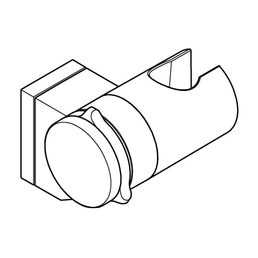 GROHE 261832431 - Suporte de parede para chuveiro VITALIO UNIVERSAL, preto