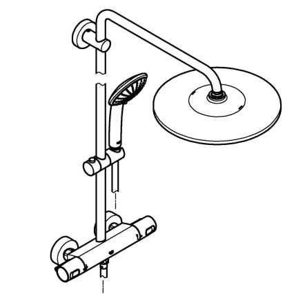 GROHE 26400001 - Sistema de duche VITALIO JOY SYSTEM 310 450 mm cromado brilhante