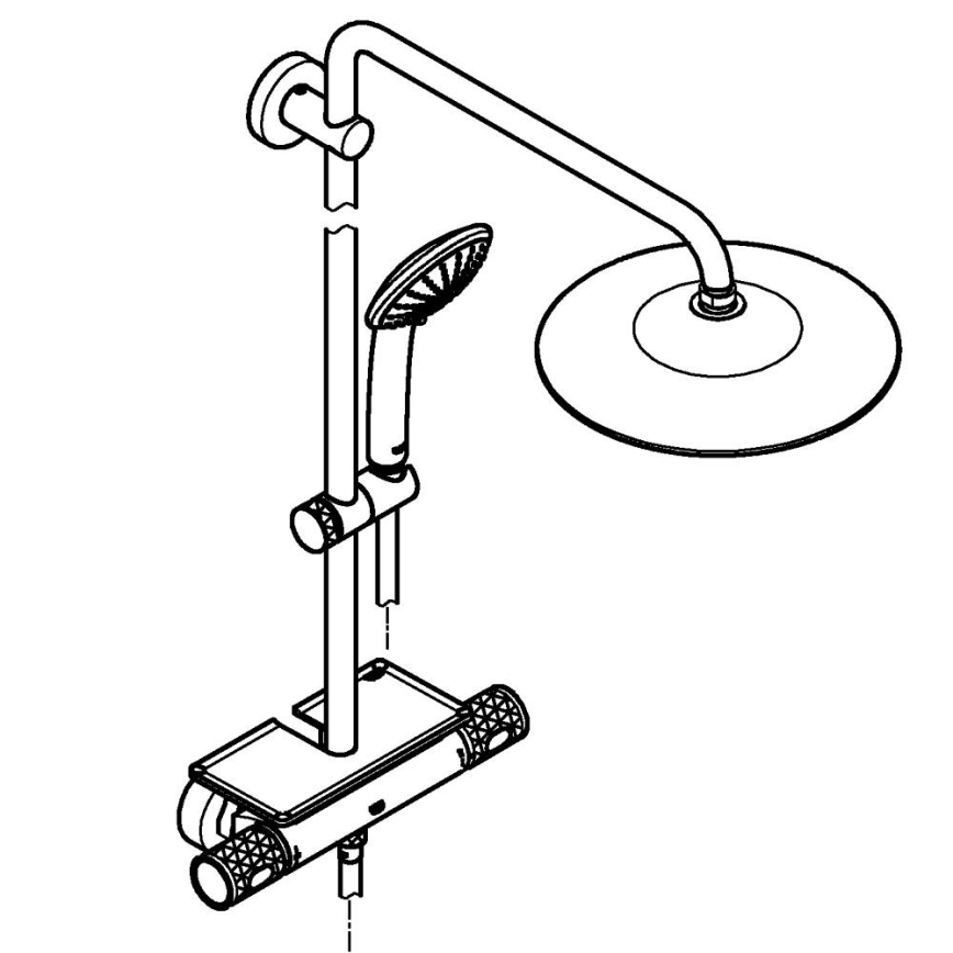 GROHE 26403002 - Sistema de duche VITALIO JOY 260 450 mm cromado brilhante