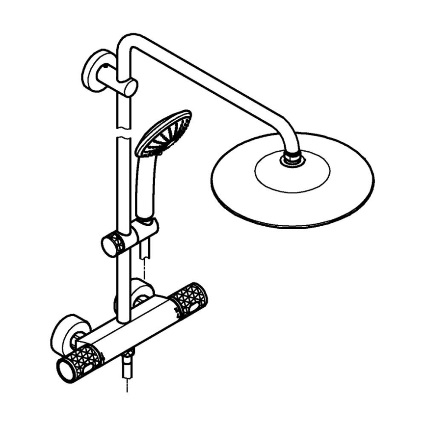 GROHE 26403KF2 - Sistema de duche VITALIO JOY 260 preto