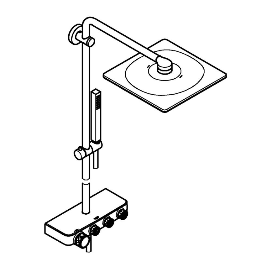 GROHE 26508000 - Sistema de duche EUPHORIA SMARTCONTROL 310 CUBE, cromado brilhante