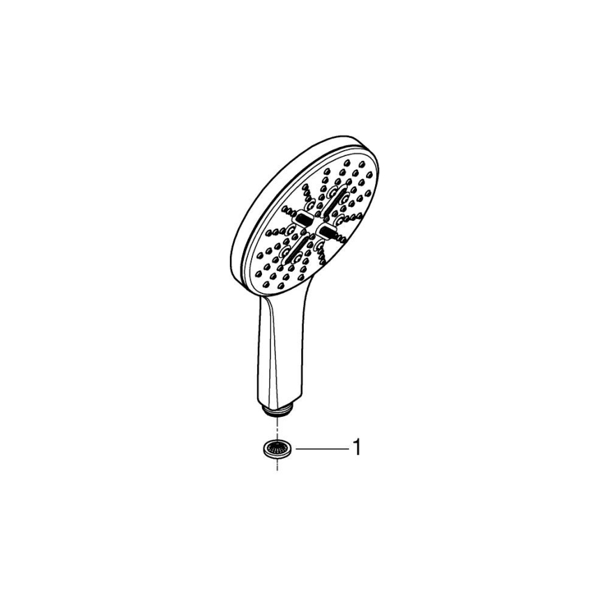 GROHE 26544000 - Duche de mão RAINSHOWER SMARTACTIVE 130 mm, cromado brilhante
