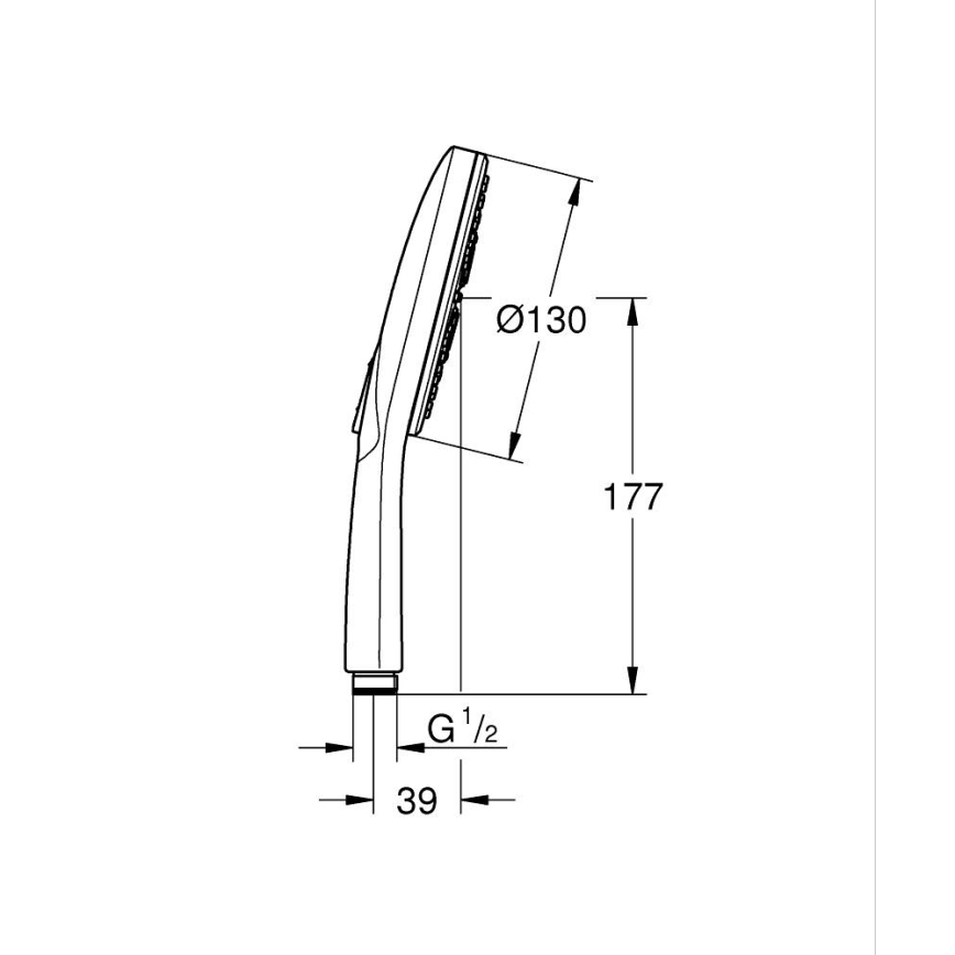 GROHE 26544000 - Duche de mão RAINSHOWER SMARTACTIVE 130 mm, cromado brilhante