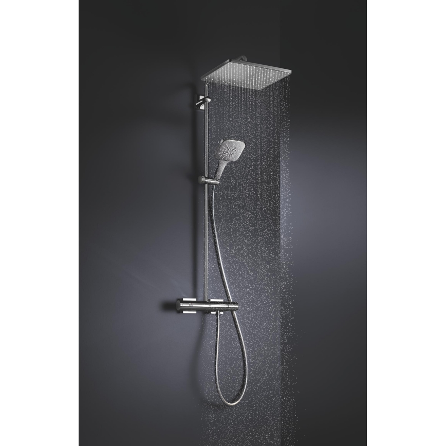 GROHE 26550000 - Duche de mão RAINSHOWER SMARTACTIVE 130 CUBE em cromado brilhante