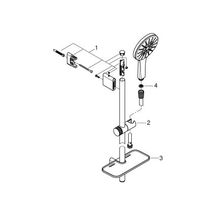 GROHE 26575000 - Conjunto de duche RAINSHOWER SMARTACTIVE 130 600 mm cromado brilhante