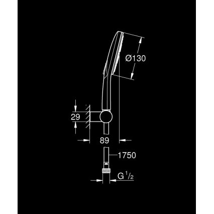 GROHE 26580000 - Conjunto de duche de mão RAINSHOWER SMARTACTIVE 130 1500 mm cromado