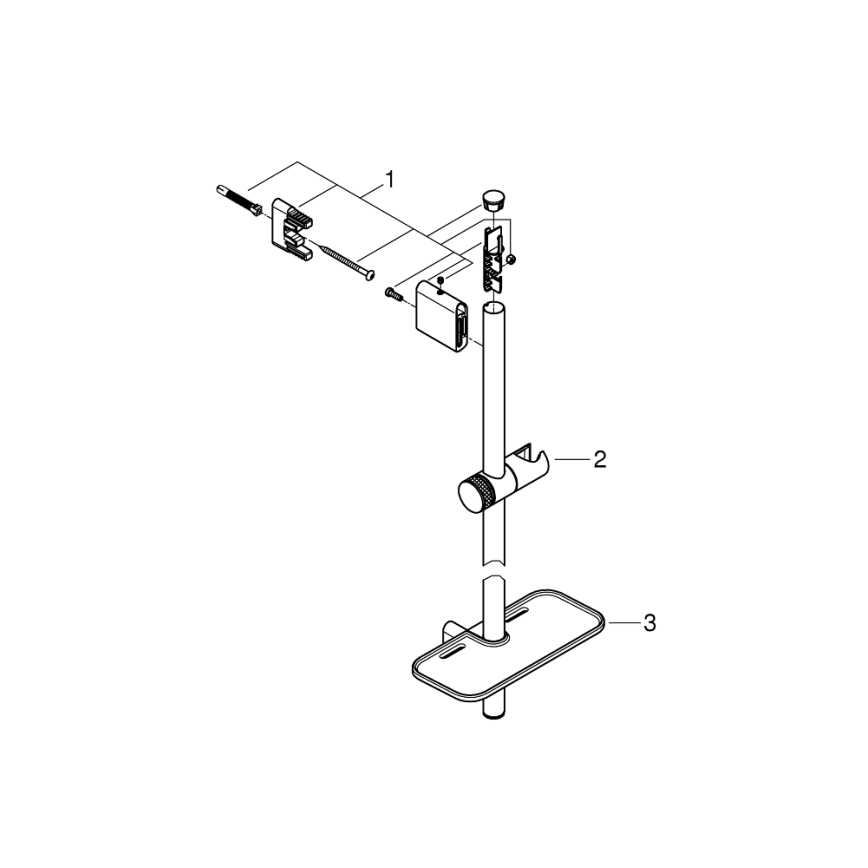 GROHE 26599000 - Barra de duche VITALIO SMARTACTIVE 600 mm em cromado brilhante