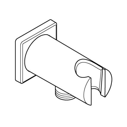 GROHE 26659000 - Saída de parede com suporte para duche RAINSHOWER 48 × 48 mm cromado