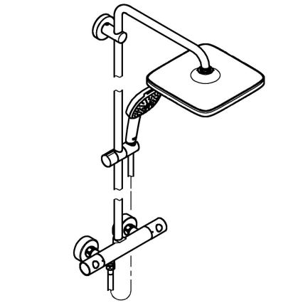 GROHE 26697001 - Sistema de duche VITALIO COMFORT 250 250 × 250 mm cromado brilhante