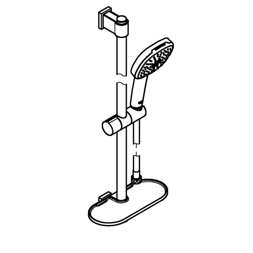 GROHE 26929001 - Conjunto de duche VITALIO COMFORT 110 600 mm cromado brilhante