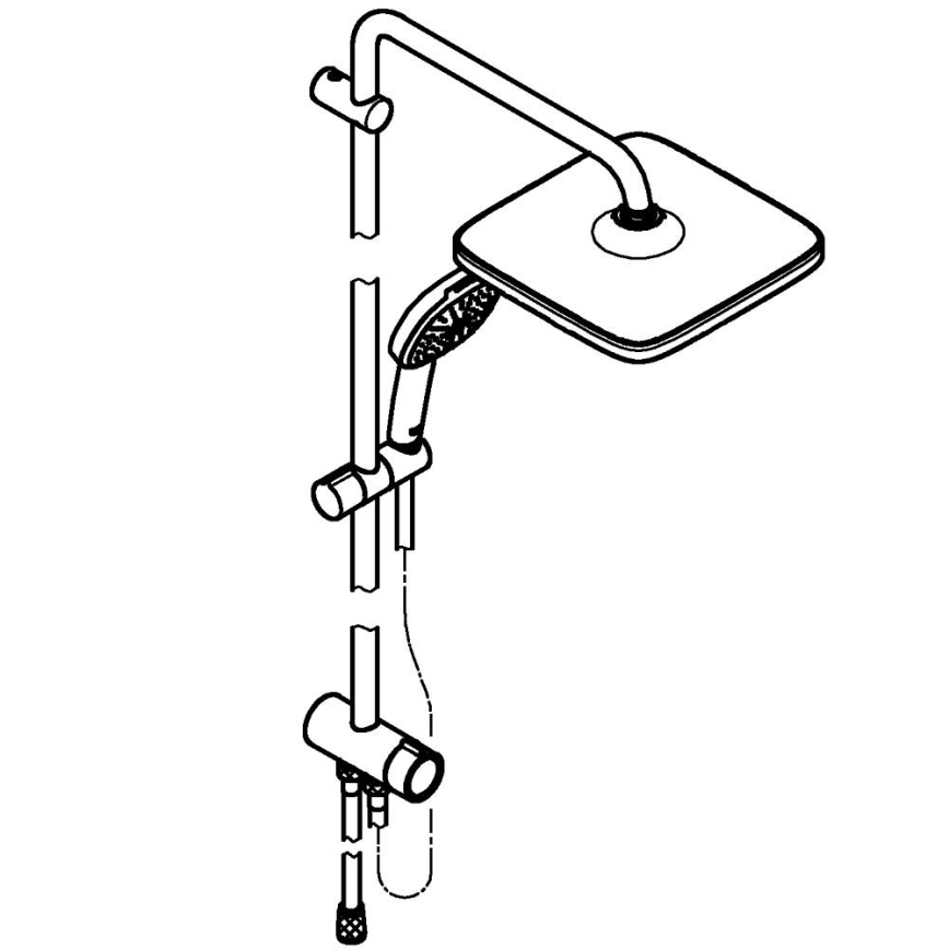 GROHE 26986001 - Sistema de duche VITALIO COMFORT 250 cromado brilhante