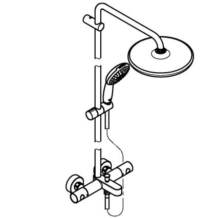 GROHE 26988001 - Sistema de duche VITALIO START SYSTEM 390 mm, cromado brilhante