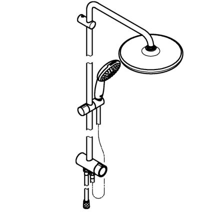 GROHE 26989001 - Sistema de duche VITALIO START SYSTEM 250 390 mm cromado brilhante