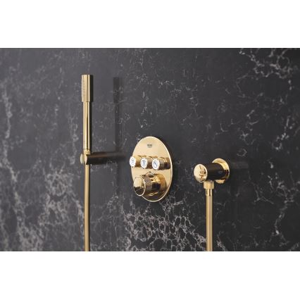GROHE 27074GL0 - Suporte de chuveiro de parede RAINSHOWER dourado