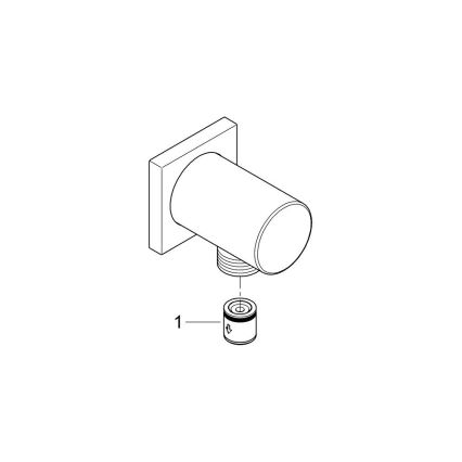 GROHE 27076000 - Cotovelo de parede RAINSHOWER, acabamento cromado brilhante