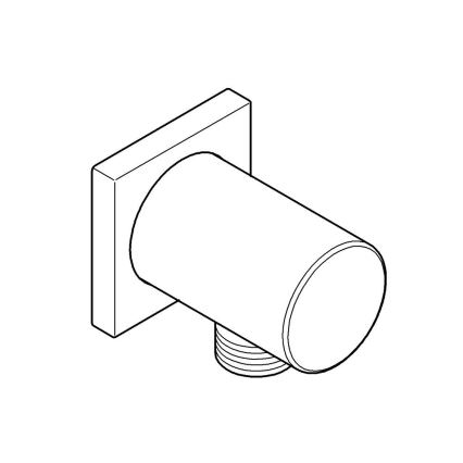 GROHE 27076000 - Cotovelo de parede RAINSHOWER, acabamento cromado brilhante