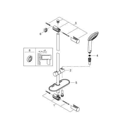 GROHE 27227001 - Conjunto de duche EUPHORIA 900 mm cromado brilhante