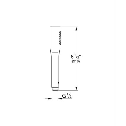 GROHE 27400000 - Duche de mão EUPHORIA COSMOPOLITAN Stick 216 mm cromado brilhante