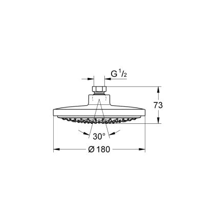 GROHE 27492000 - Cabeça de duche EUPHORIA COSMOPOLITAN O 180 mm cromado brilhante