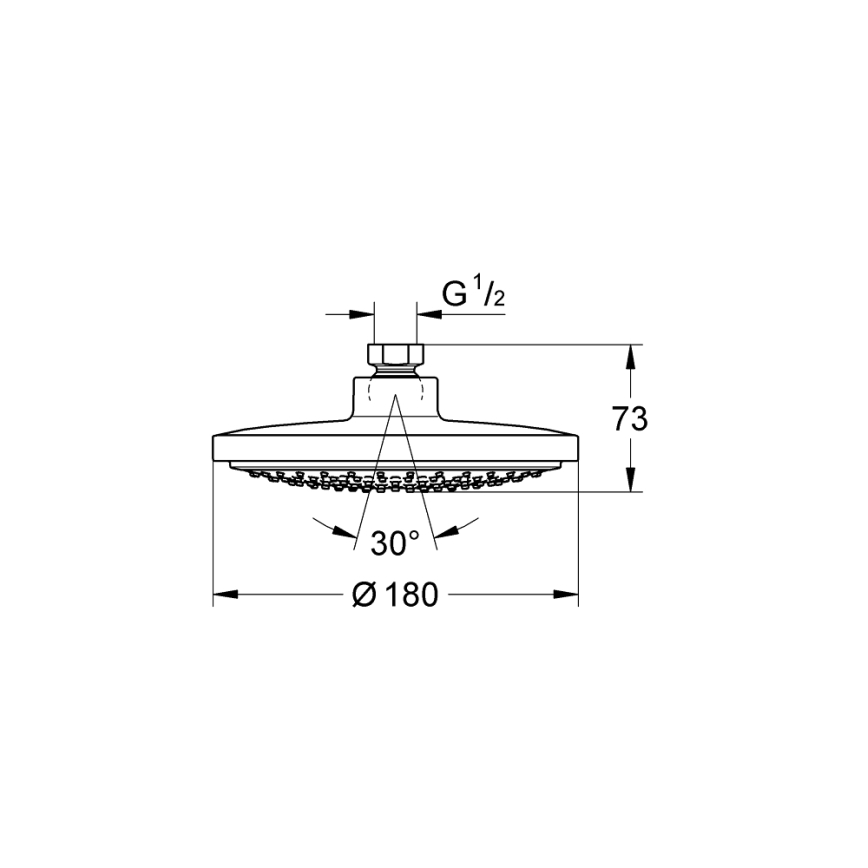 GROHE 27492000 - Cabeça de duche EUPHORIA COSMOPOLITAN O 180 mm cromado brilhante