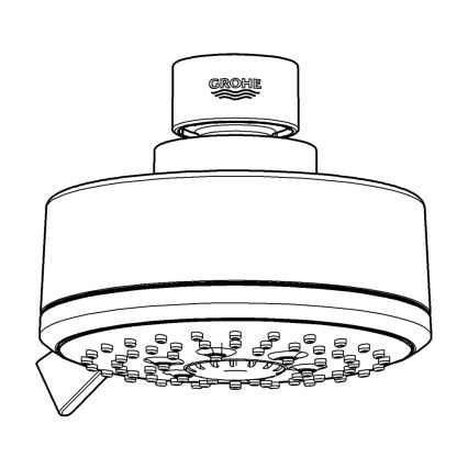 GROHE 27591001 - Cabeça de duche TEMPESTA COSMOPOLITAN 100 100 mm cromado brilhante