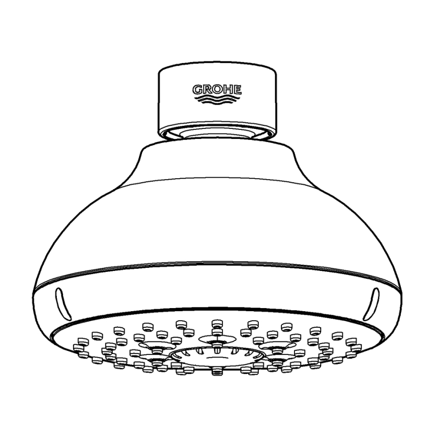 GROHE 27606001 - Cabeça de duche NEW TEMPESTA 100 100 mm cromado brilhante