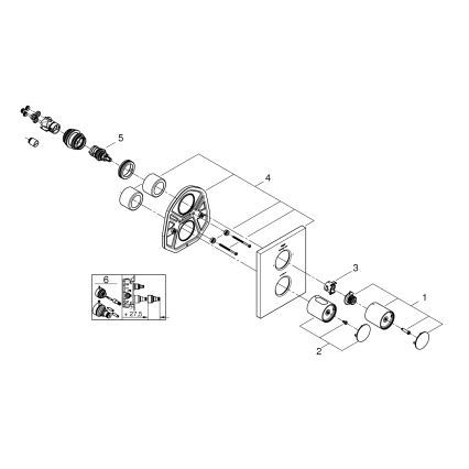 GROHE 27618000 - Tampa termostática GROHTHERM F cromado brilhante