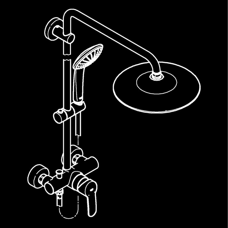 GROHE 27684001 - Sistema de duche VITALIO JOY 260 450 mm, cromado brilhante