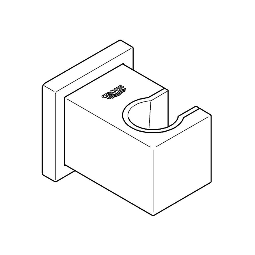 GROHE 27693000 - Suporte de parede para chuveiro EUPHORIA CUBE, cromado brilhante