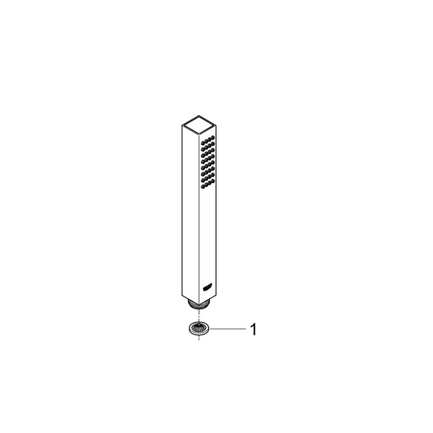 GROHE 27698000 - Duche de mão EUPHORIA CUBE, cromado brilhante