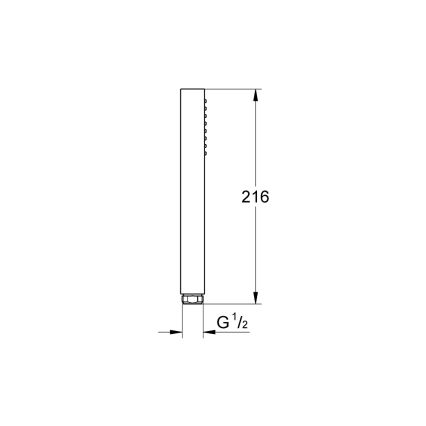 GROHE 27699000 - Ducha de mão EUPHORIA CUBE STICK cromado brilhante