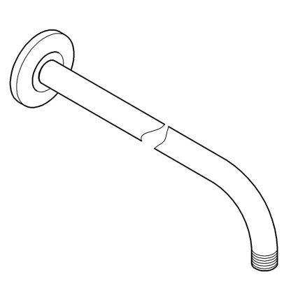 GROHE 27851000 - Braço de chuveiro TEMPESTA 400 mm cromo brilhante