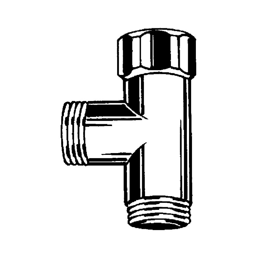 GROHE 28874000 - Tê DN 15 cromado brilhante