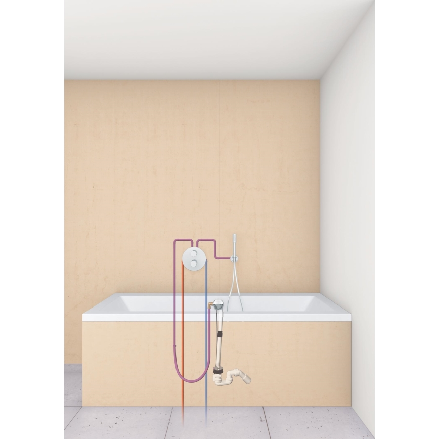 GROHE 28990000 - Conjunto de enchimento, válvula de escoamento e transbordamento para banheira TALENTOFILL cromado