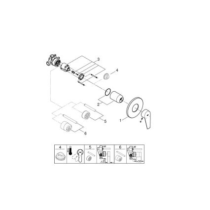 GROHE 29040001 - Misturador de duche BAUEDGE, cromo brilhante