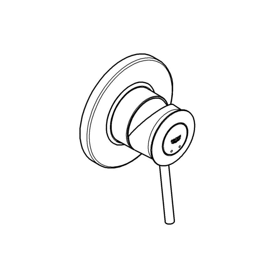 GROHE 29048000 - Misturador de duche para instalação encastrada BAUCLASSIC, cromado brilhante