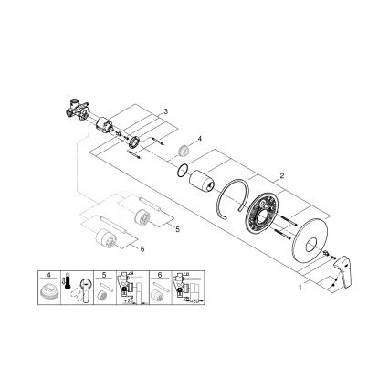 GROHE 29116000 - Misturador de duche START FLOW cromo brilhante
