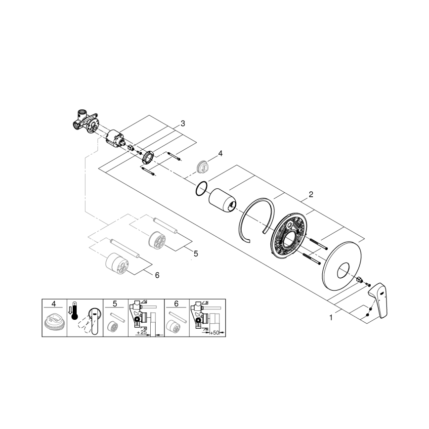 GROHE 29116000 - Misturador de duche START FLOW cromo brilhante